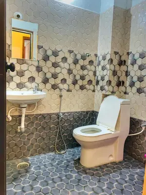 a bathroom with a toilet and a sink at ROSEPARK INN in Mysore