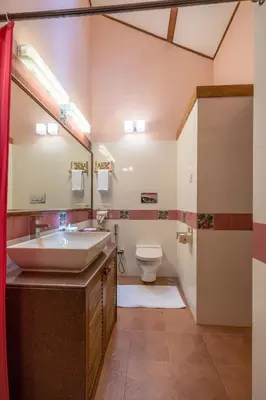 a bathroom with a sink and a toilet at amã Stays & Trails Raven's Nest , Kotagiri in Kotagiri