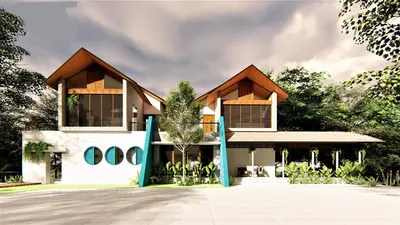 a rendering of a house with at Boulevard Resorts in Kakkadampoyil