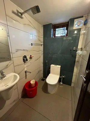 a bathroom with a toilet and a sink at Windgram Homestay in Ambalavayal