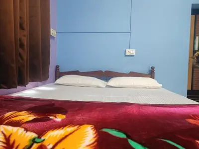 a bed with two pillows on top of it at Paradise Homestays, Kanthalloor in Kanthalloor