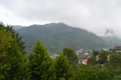 a view of a mountain with trees and a city at Avadale Kodaikanal - Stag Groups Not Allowed in Kodaikānāl