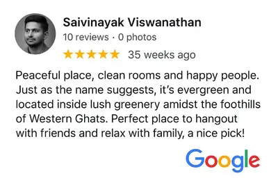 a screenshot of a cell phone of a man at Evergreen Homestay in Kollengode
