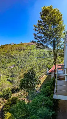 a view of a hill from a house at VALLEY VIEW INN, Kotagiri in Kotagiri