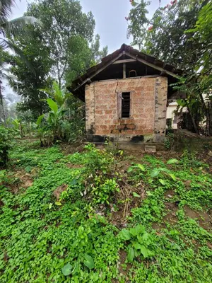 a brick house on top of a grass covered hill at Wayanad Villa homestay in Meenangadi
