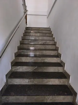 a set of stairs with a stair case at Serenity Home Stay in Sultan Bathery