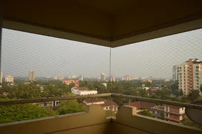 a view of a city from a balcony at 2BHK City View Calicut in Kozhikode
