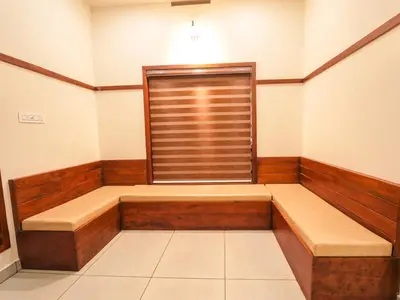 a empty room with a window in a building at Oasis Apartment with Pool in Vythiri in Vythiri