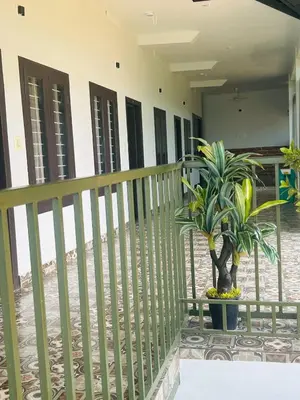 a porch of a house with a potted plant at ROYAL HOLIDAY HOMe in Ambalavayal