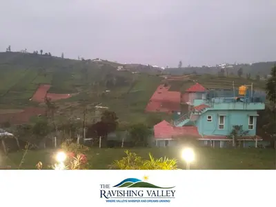 a house sitting on a hill with a house at Ravishing Valley in Ketti