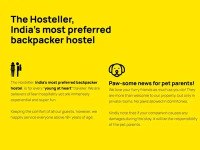 a yellow sign that says the hostelier includes most preferred backpacker hospital at The Hosteller Kodaikanal in Kodaikānāl
