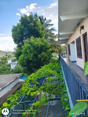 a balcony of a house with plants on it at Bhasuri AC Villa with Kitchen 1 in Agali
