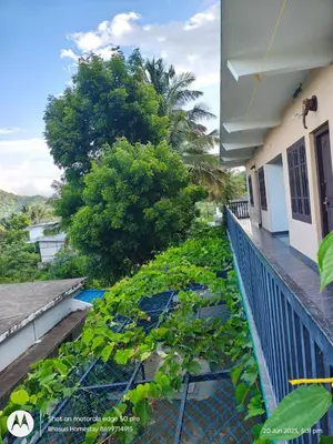 a balcony of a house with plants on it at Bhasuri Non-AC Room in Agali