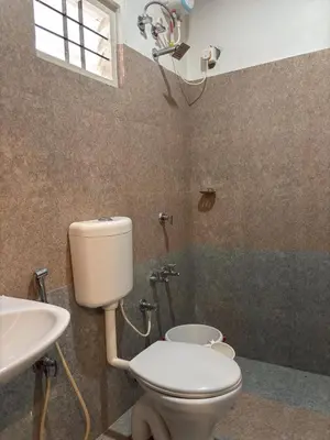 a bathroom with a toilet and a sink at kadalundi Heritage in Vallikunnu