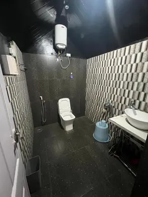a bathroom with a toilet and a sink at The Groot in Ooty