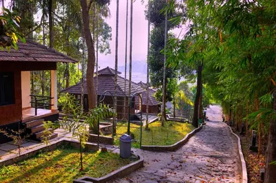 a house in the middle of a forest at Rendezvous Jungle Resort in Sultan Bathery