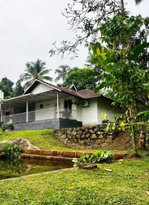 a house in the middle of a yard at Avocado Orchards - Villa in Kenichira
