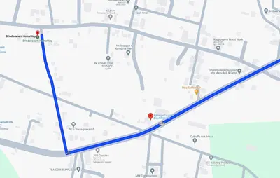 a map of the proposed route for the subway at Brindavanam HomeStay Salem in Salem