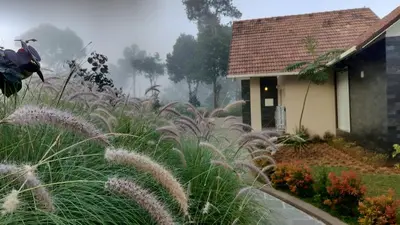 a house with a field of plants in front of it at Mountain Vista Resorts LLP