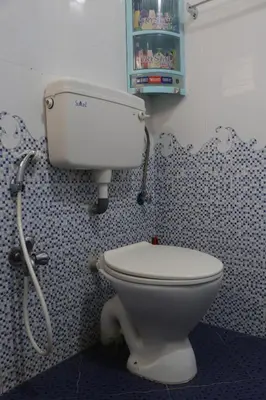 a bathroom with a toilet and a shower at Park corner Home stay in Coonoor