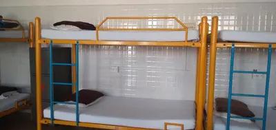 a group of bunk beds in a room at vrs dormitary in Mysore