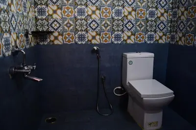a bathroom with a toilet and a shower at REFLECTIONS Guest House in Ooty