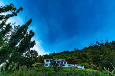 a house on top of a hill with trees at Warmth Hill Crest in Kodaikānāl