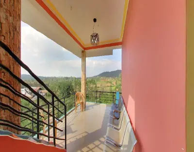 a view from the balcony of a house at Coorg Dream Land Homestay by StayApart, Kushalnagar in Kushālnagar