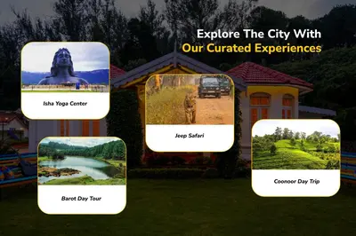 a collage of photos of a city with a house at goSTOPS Ooty in Ooty