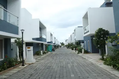 an empty street in an apartment building at The best villa stay- family friendly in Coimbatore